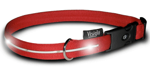 Svítící obojek Visiglo DIAMOND RED