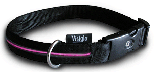 Svítící obojek Visiglo SPORT PINK