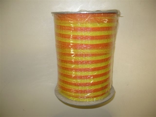 Páska žluto-oranžová, 6 vodičů, 2 cm/200 m